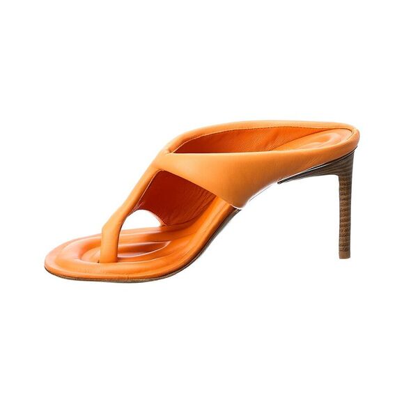 Jacquemus Les Mules Limone Leather Sandal, Orange - Picture 2 of 5